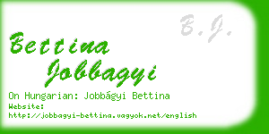 bettina jobbagyi business card